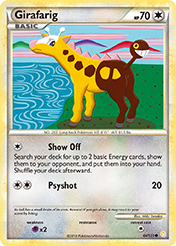 Girafarig HeartGold & SoulSilver Pokemon Card