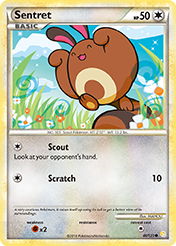 Sentret HeartGold & SoulSilver Pokemon Card