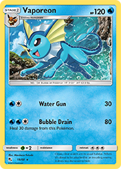 Card image - Vaporeon - 18 from Hidden Fates