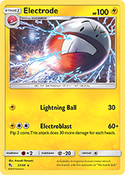 Electrode Hidden Fates Pokemon Card
