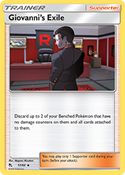 Giovanni's Exile Hidden Fates Pokemon Card