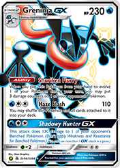 Greninja-GX Hidden Fates Pokemon Card