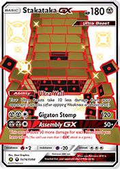 Stakataka-GX Hidden Fates Pokemon Card