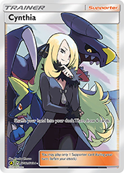Cynthia Hidden Fates Pokemon Card