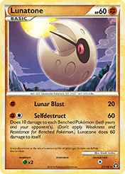 Lunatone HS-Triumphant Pokemon Card