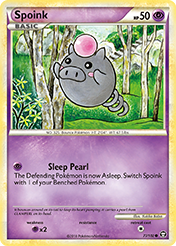 Spoink HS-Triumphant Pokemon Card