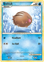 Swinub HS-Triumphant Pokemon Card