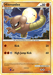 Hitmonlee HS-Undaunted Pokemon Card
