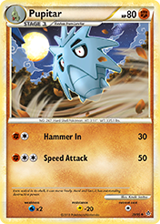 Pupitar HS-Unleashed Pokemon Card
