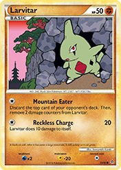 Larvitar HS-Unleashed Pokemon Card