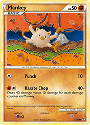 Mankey HS-Unleashed Pokemon Card
