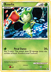 Roselia HS-Unleashed Pokemon Card