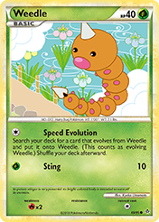 Weedle HS-Unleashed Pokemon Card