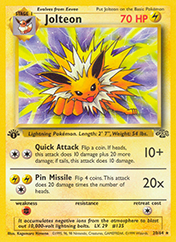 Jolteon Jungle Card List