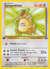 Kangaskhan Jungle Pokemon Card