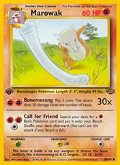 Marowak Jungle Pokemon Card
