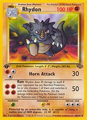 Rhydon Jungle Pokemon Card