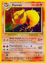 Flareon Legendary Collection Card List