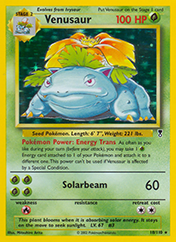 Venusaur Legendary Collection Card List