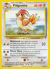 Pidgeotto Legendary Collection Pokemon Card