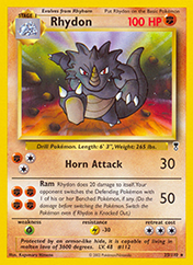 Rhydon Legendary Collection Pokemon Card