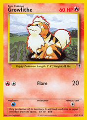 Growlithe Legendary Collection Pokemon Card