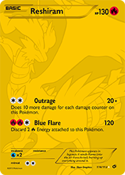 Reshiram Legendary Treasures Pokemon Card
