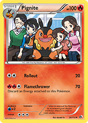 Pignite Legendary Treasures Pokemon Card