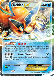 Keldeo-EX Legendary Treasures Pokemon Card