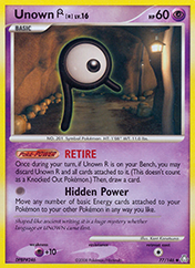 Unown R Legends Awakened Pokemon Card