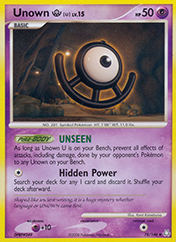 Unown U Legends Awakened Pokemon Card