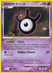 Unown W Legends Awakened Pokemon Card