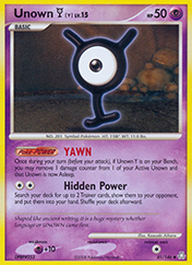 Unown Y Legends Awakened Pokemon Card
