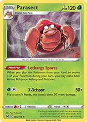 Parasect Lost Origin Pokemon Card