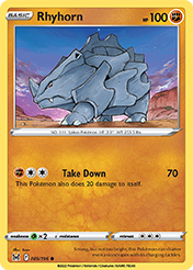 Rhyhorn Lost Origin Pokemon Card