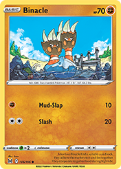 Binacle Lost Origin Pokemon Card