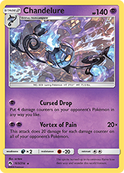 Chandelure Lost Thunder Pokemon Card