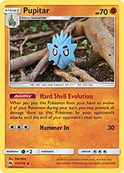 Pupitar Lost Thunder Pokemon Card