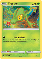 Treecko Lost Thunder Pokemon Card