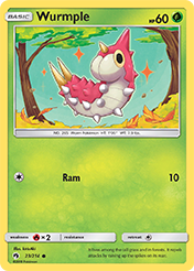 Wurmple Lost Thunder Pokemon Card