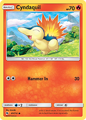 Cyndaquil Lost Thunder Pokemon Card