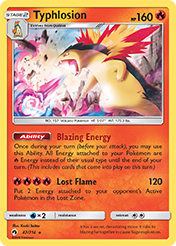 Typhlosion Lost Thunder Pokemon Card