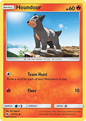 Houndour Lost Thunder Pokemon Card