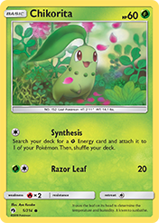 Chikorita Lost Thunder Card List