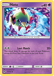Natu Lost Thunder Pokemon Card