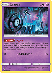 Unown Lost Thunder Pokemon Card