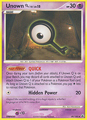 Unown Q Majestic Dawn Pokemon Card