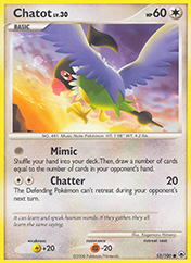Chatot Majestic Dawn Pokemon Card