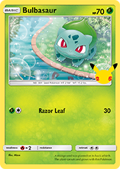 Bulbasaur McDonald's 25th Anniversary Card List