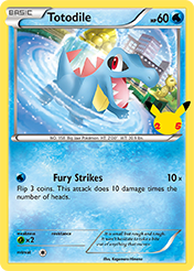 Totodile McDonald's 25th Anniversary Card List